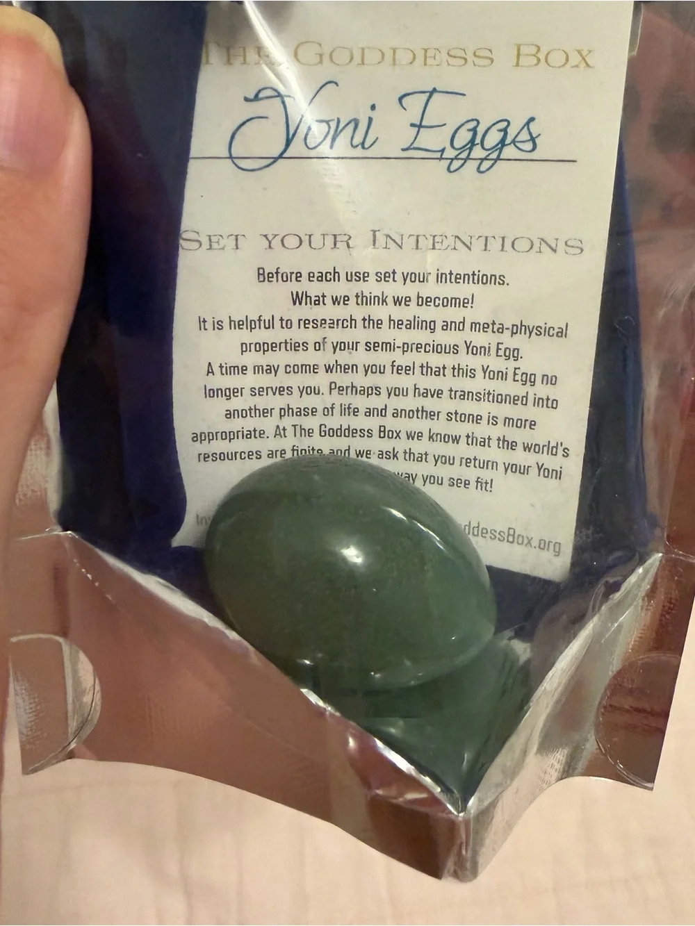 New The Goddess Box Green Aventurine Yoni Egg